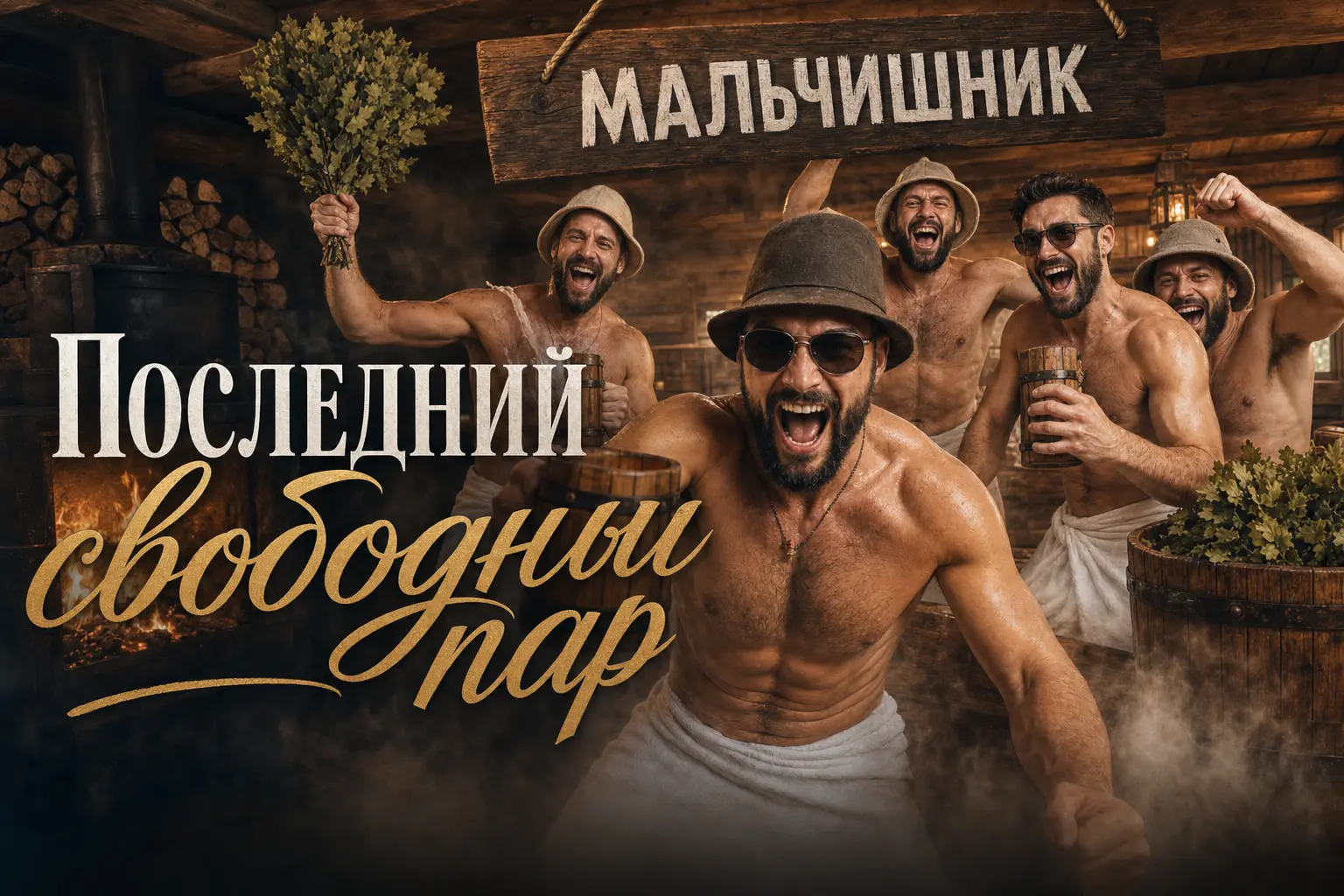 Мальчишник в бане «Таёжка». Последний свободный пар.