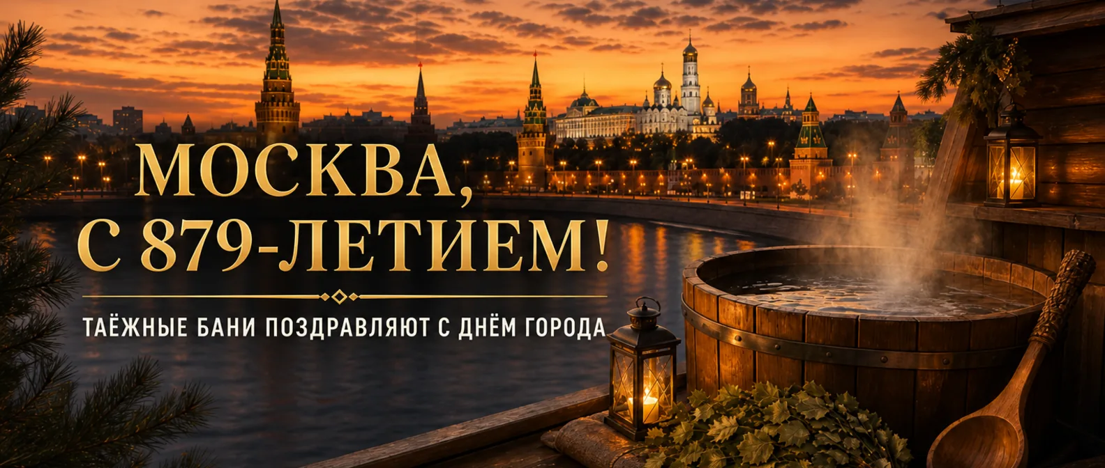 Москва, с 879-летием! Таёжные бани поздравляют с Днём города