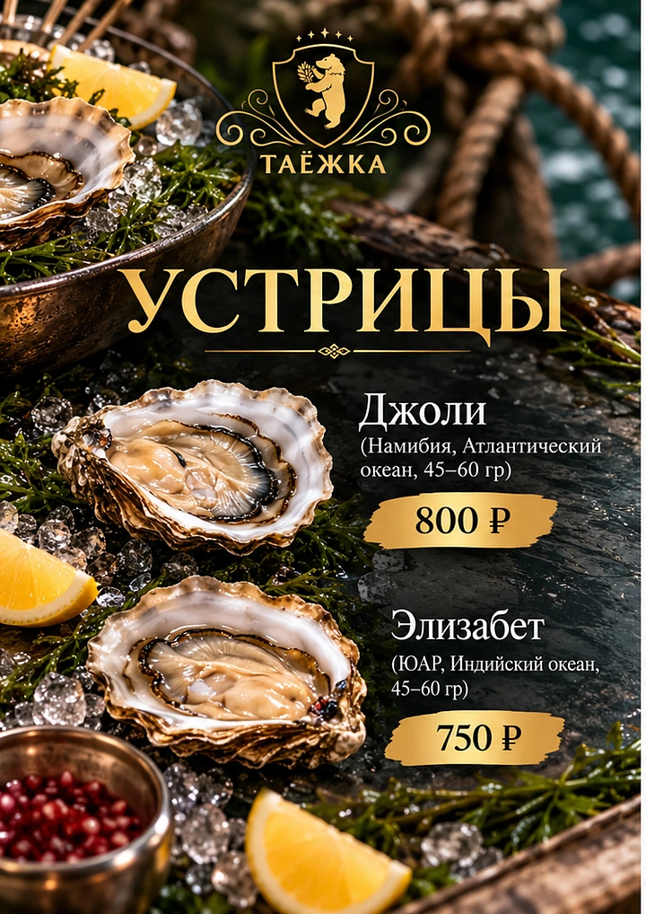 Спецпредложение: устрицы